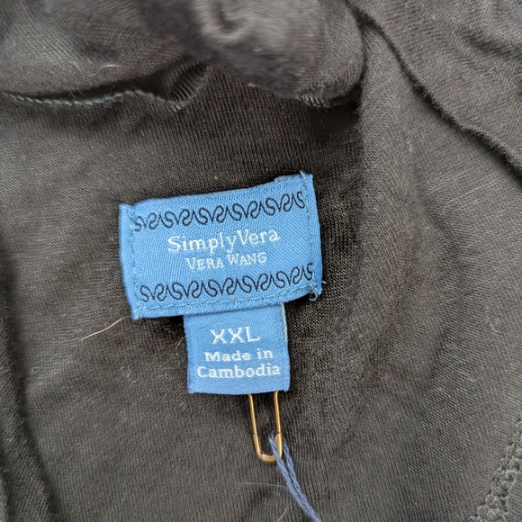 Simply Vera Vera Wang Black Cardigan - Picture 2 of 5